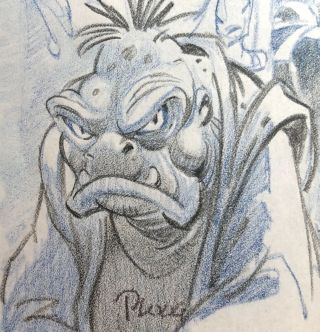 Mike Ploog Storyboard Art From Titan A.  E.  Great Ploog Creatures Bluth