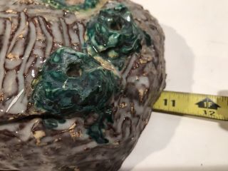Vintage McCarty Pottery - Glazed Art Sculpture Marigold Mississippi 11” Signed 8