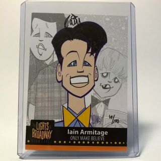 Rare Lights Of Broadway Signed,  Iain Armitage Giving Back Card
