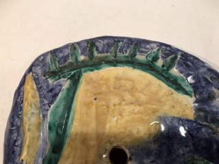 Vintage McCarty Pottery - Glazed Art Sculpture Marigold Mississippi 8.  75” Signed 3