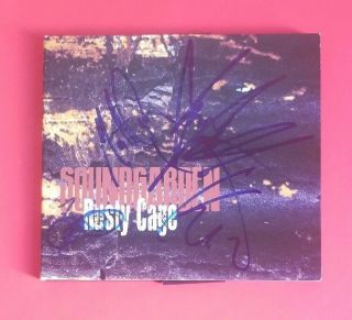 Soundgarden Complete X4 Signed " Rusty Cage " Cd Chris Cornell,  3 Jsa Loa Psa