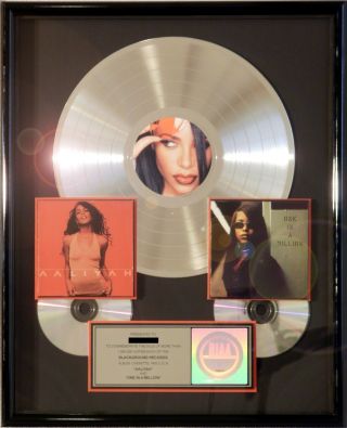 Aaliyah " One In A Million " & " Aaliyah " Riaa Record Award Platinum Rare Double