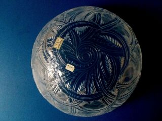 A Lalique Pinsons bowl designed in 1933 by Rene Lalique,  1951 version 3