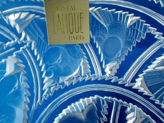 A Lalique Pinsons bowl designed in 1933 by Rene Lalique,  1951 version 4