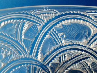A Lalique Pinsons bowl designed in 1933 by Rene Lalique,  1951 version 8