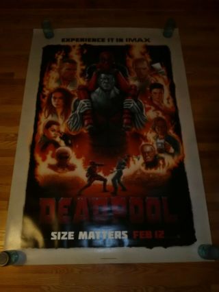 Huge Dead Pool (2016) Movie Poster.  Size Matters 70 " X 48 " (5ft 10 Inches X 4ft)