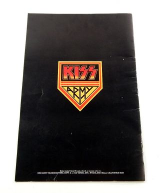 1976 KISS On Tour Concert Program w/ The KISS Army Iron On 2