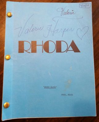 Rhoda Valerie Harper Personal Script Rainbow Signed Multiple Times 1975 Mucho