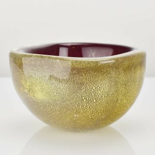 Rare 1940s Bollicine Art Glass Bowl By Carlo Scarpa For Venini