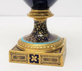 Antique Royal Crown Derby Porcelain Ewer Vase by Desire Leroy w Birds & Flowers 10