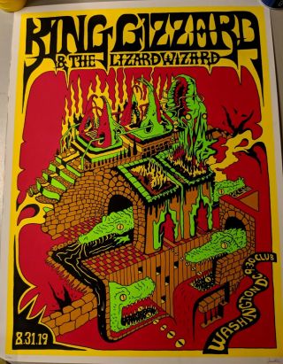 King Gizzard And The Wizard Lizard Washington D.  C.  Poster Lim Ed 6/100