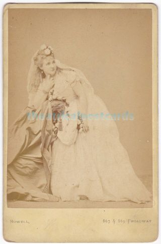 Victorian Stage Actress Eliza Weathersby In Costume.  Howell Cabinet Photo