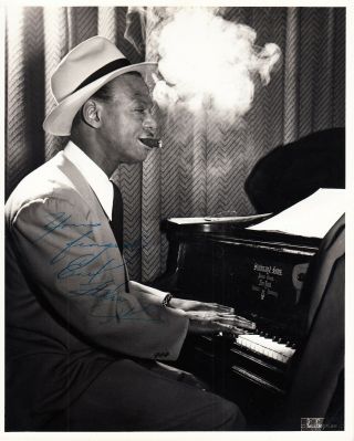 Earl Fatha Hines Sp.  Influential Jazz Pianist,  Bandleader,  And Composer At Piano
