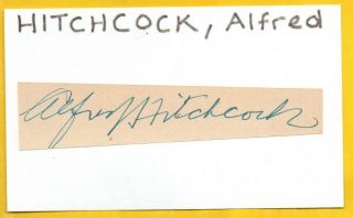 H - Alfred Hitchcock Autograph Signature W/coa