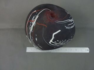 Large Unusual Shape Signed Peter Layton Studio Art Glass Vase 1986 6
