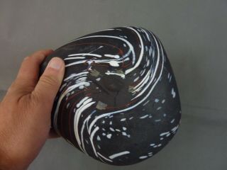 Large Unusual Shape Signed Peter Layton Studio Art Glass Vase 1986 7