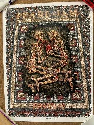 Pearl Jam Rome Show Edition Poster Emek 2018