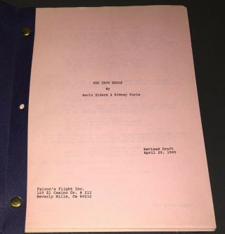 Iron Eagle (1985) Orig.  Revised Draft Action Screenplay 123 Pink Pages,