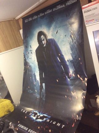 Batman Dark Knight Joker Cinema Movie Banner Huge - Heath Ledger