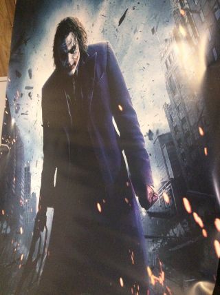 Batman Dark Knight Joker Cinema Movie Banner HUGE - Heath Ledger 4
