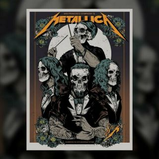 Metallica And Symphony Concert Poster S&m2 Night 1,  Chase Center Sept 6 Print