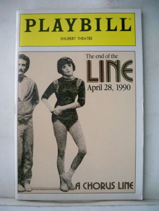 A Chorus Line Playbill The End Of The Line Closing Michael Bennett Nyc 1990