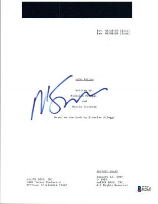Martin Scorsese Signed Autograph Goodfellas Movie Script Beckett Bas