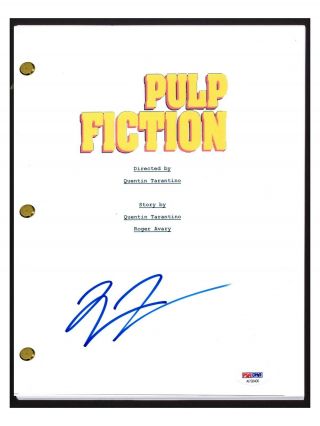 Quentin Tarantino Signed Autographed Pulp Fiction Movie Script Psa/dna
