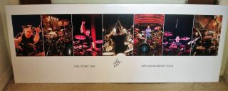 Neil Peart Rush Band Autographed Macnaughtan Limited Edition Print Photographs