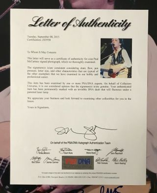 Paul McCartney THE BEATLES Signed 16x20 Photo Autographed AUTO PSA/DNA LOA RARE 4
