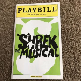 Shrek Broadway Playbill January 2009 Sutton Foster
