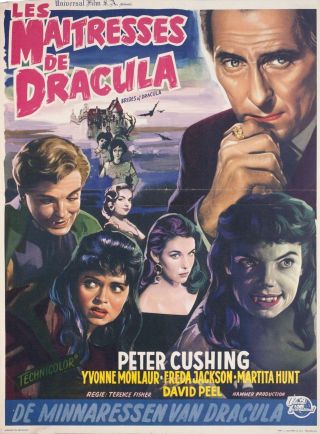 The Brides Of Dracula 1960 Belgian Poster
