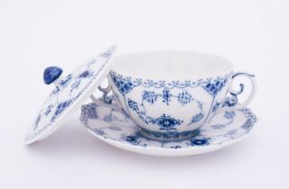 2 Rare Bouillon Cups 1228 - Blue Fluted - Royal Copenhagen - 1:st Quality 6
