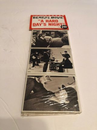 Beatles Very Rare 1964 A Hard Day’s Night Bubble Gum Cards Rack Pack