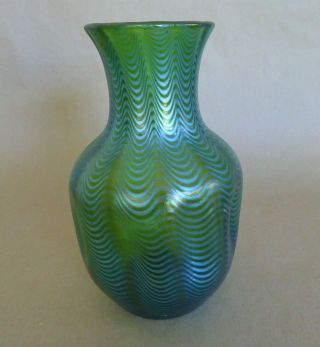 Large Antique Loetz iridescent green glass vase Creta Phaenomen PG6893 - h21cm 2