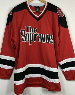Vintage 90s The Sopranos Hbo Exclusive Merchandise Res Black Hockey Jersey Xl