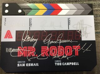 Mr.  Robot – Final Season Limited Edition Clapper Slate Sign By Cast – 161/200
