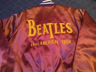 The Beatles Vintage 1965 American Tour Lined Satin Jacket Size Large