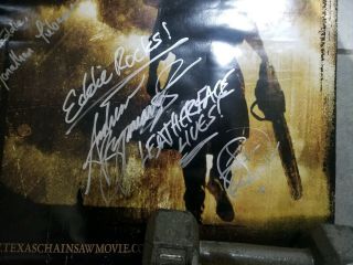 Texas Chainsaw Massacre Beginning Poster Signed Matt Bomer R Lee Ermey Brewster 4