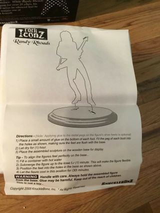 Rock Iconz Collector Series RANDY RHOADS Knucklebonz Statue NIB 700 Of 3000 RARE 9