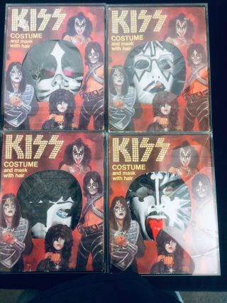 Rare Kiss Complete Set Costume And Mask With Hair 1978 Aucoin