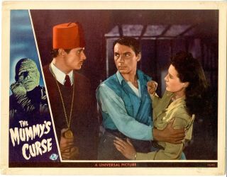 The Mummy’s Curse 1945 Lobby Card Vgf Some Tape Stains & General Wear 11 X 14