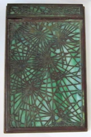 Antique Tiffany Studios York Bronze Fraville Pine Needle Pattern Notepad