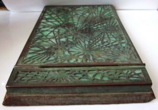 Antique Tiffany Studios York Bronze Fraville Pine Needle Pattern Notepad 4