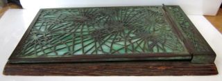 Antique Tiffany Studios York Bronze Fraville Pine Needle Pattern Notepad 6