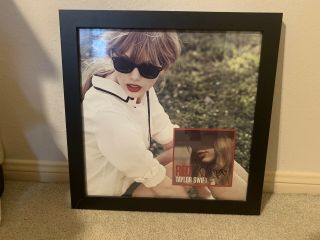 Taylor Swift Signed And Framed Red Lithograph Rare 1 Of 500 Authentic