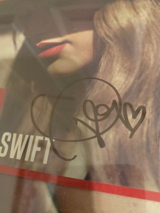 Taylor Swift Signed and Framed Red Lithograph Rare 1 of 500 Authentic 2