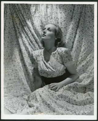 Carole Lombard In Stylish Portrait Vintage 1939 Kahle Stamp Rko Photo