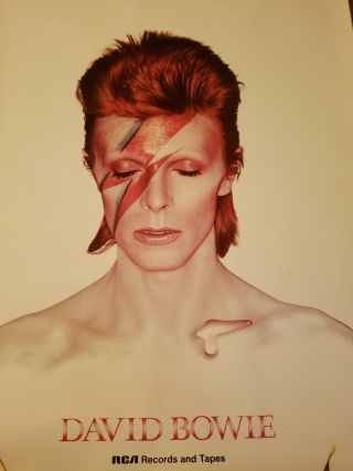 David Bowie Promotional Rca Poster For The Aladin Sane Album /1973