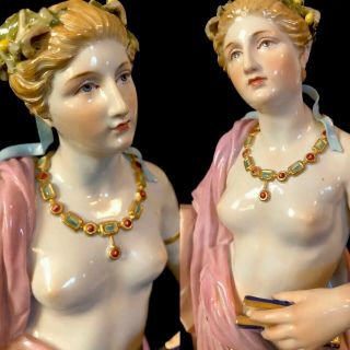 WOWW Rare Jumbo Size Antique Nude meissen porcelain Group WOWW 8